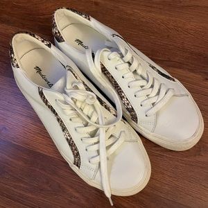 Madewell sneakers women’s 8 shoes white ma521 snake emboss leather
